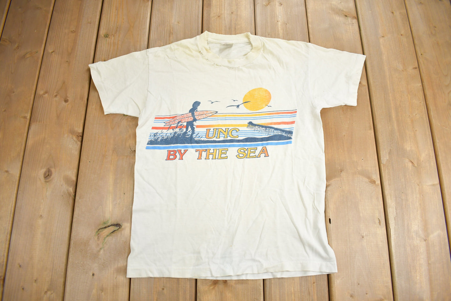 Vintage 1980s UNC Wilmington Collegiate T-Shirt / UNC By The Sea / Americana / Sportswear