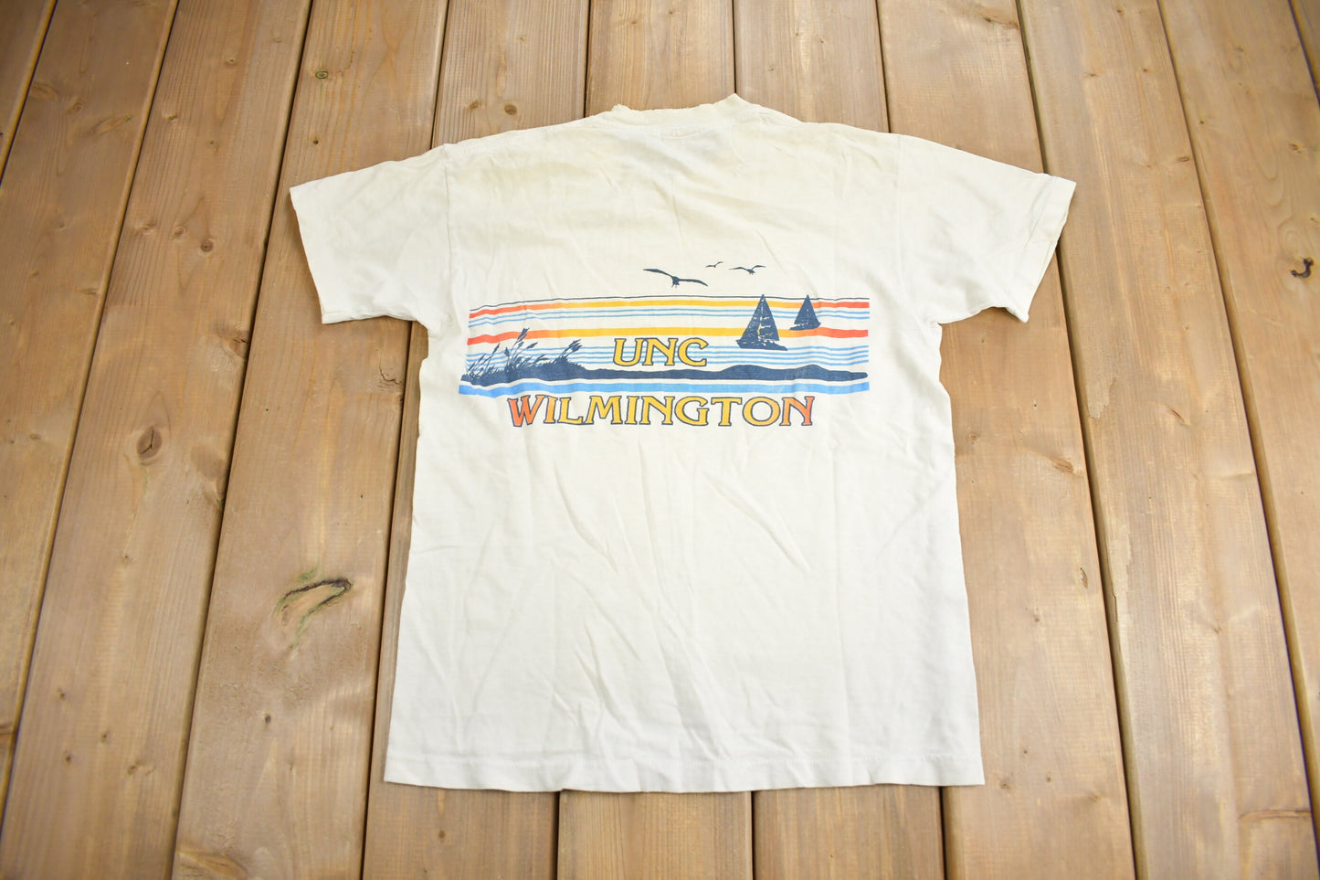 Vintage 1980s UNC Wilmington Collegiate T-Shirt / UNC By The Sea / Americana / Sportswear