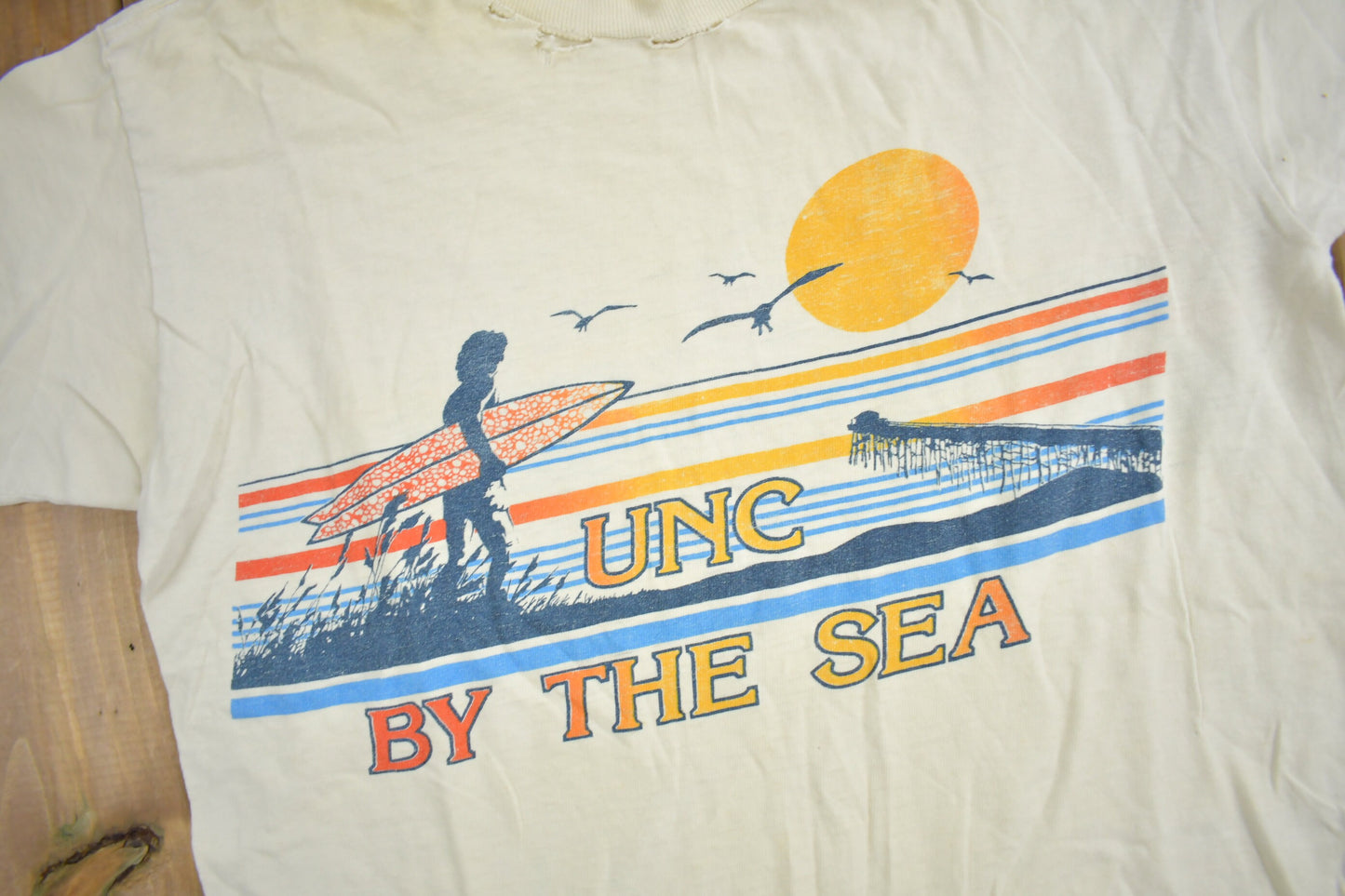 Vintage 1980s UNC Wilmington Collegiate T-Shirt / UNC By The Sea / Americana / Sportswear