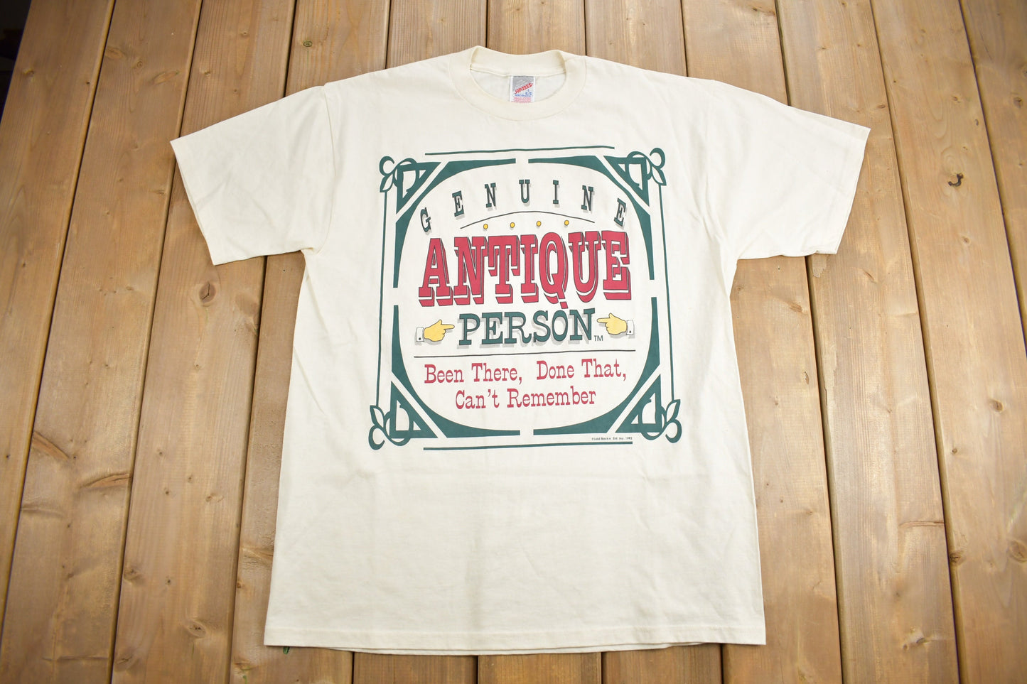 Vintage 1995 Genuine Antique Person Graphic T-Shirt / Antique Tee / Streetwear / Retro Style / Vintage Antique Collector Shirt