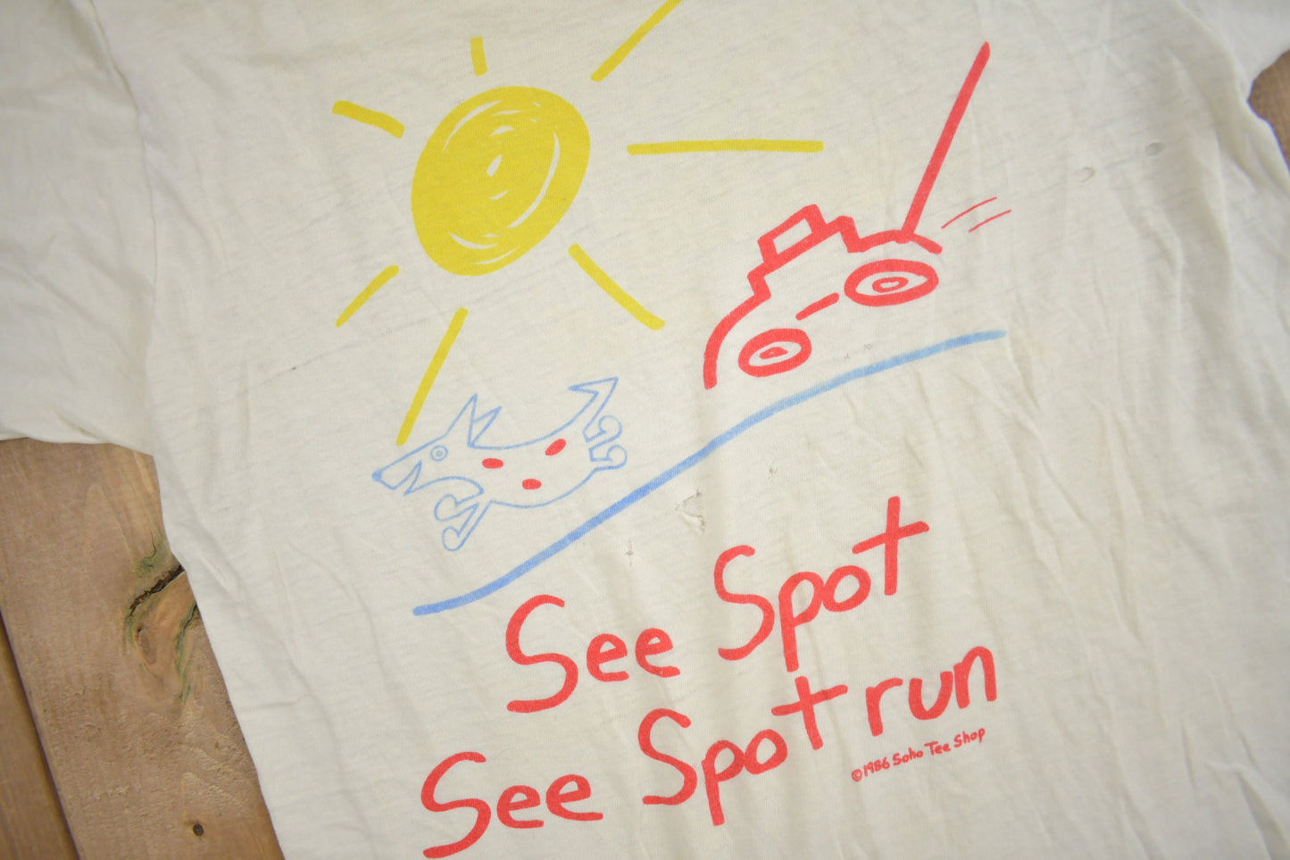 Vintage 1986See Spot See Spot Run Graphic T Shirt / Vintage T Shirt / Streetwear / Graphic Tee / Single Stitch / Made In USA