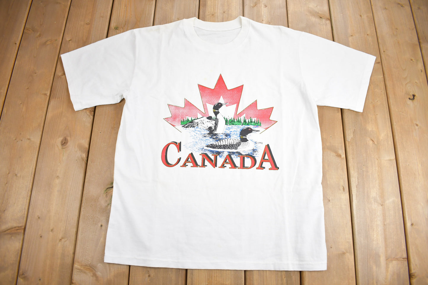 Vintage 1990s Canada Goose Graphic Souvenir T Shirt / Streetwear / Made In Canada / Vacation Tee / Travel T Shirt