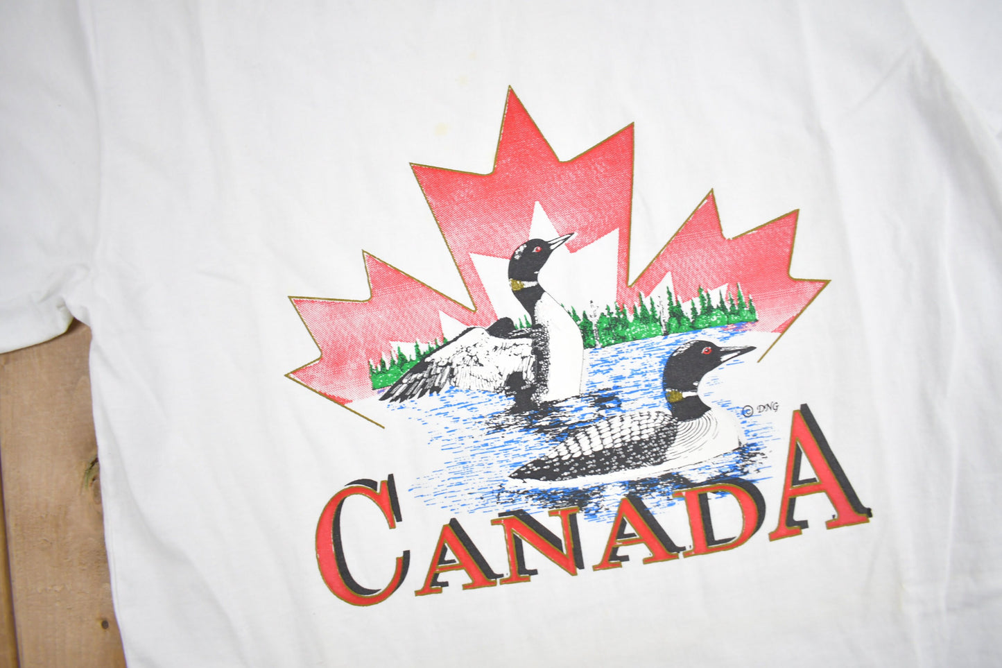 Vintage 1990s Canada Goose Graphic Souvenir T Shirt / Streetwear / Made In Canada / Vacation Tee / Travel T Shirt