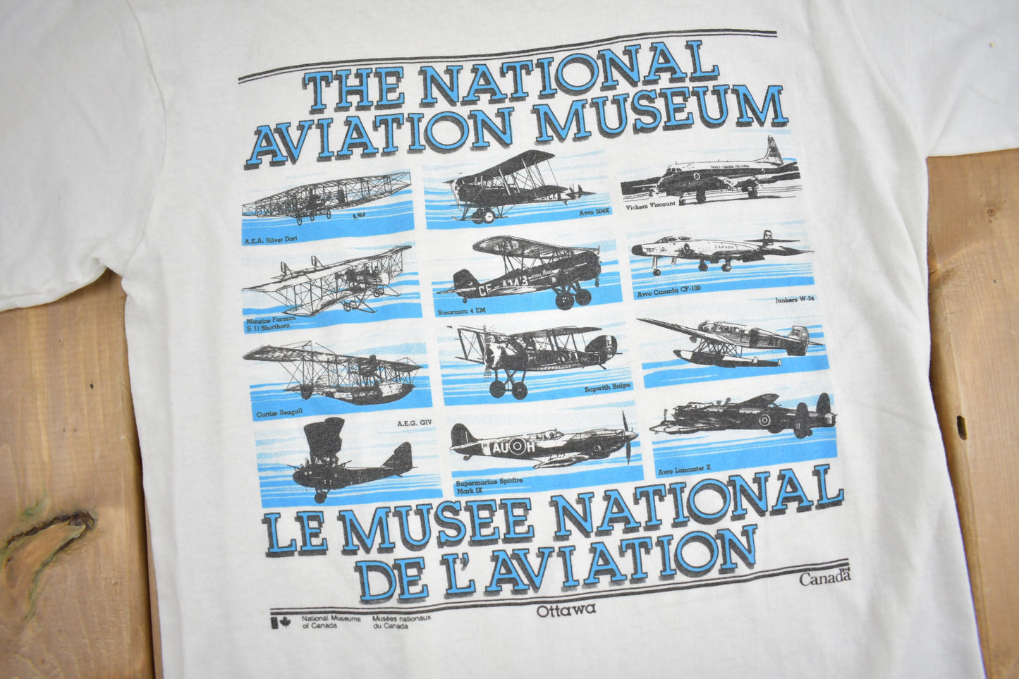 Vintage 1980s The National Aviation Museum Of Canada Graphic T Shirt / Vintage T Shirt / Museum Tee / Single Stitch / Made In Canada