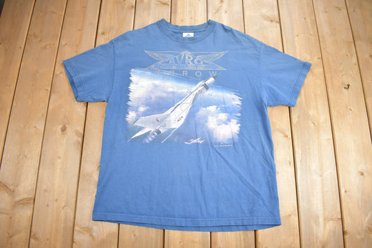 Vintage 2002 Avro Arrow Jet Graphic T Shirt / Vintage T Shirt / Streetwear / Graphic Tee / Vintage Avro Jet