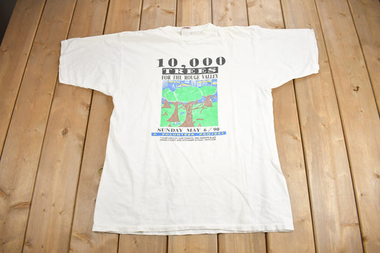 Vintage 1990 10,000 Trees For The Rogue Valley Graphic T Shirt / Vintage T Shirt / Streetwear / Graphic Tee / Single Stitch