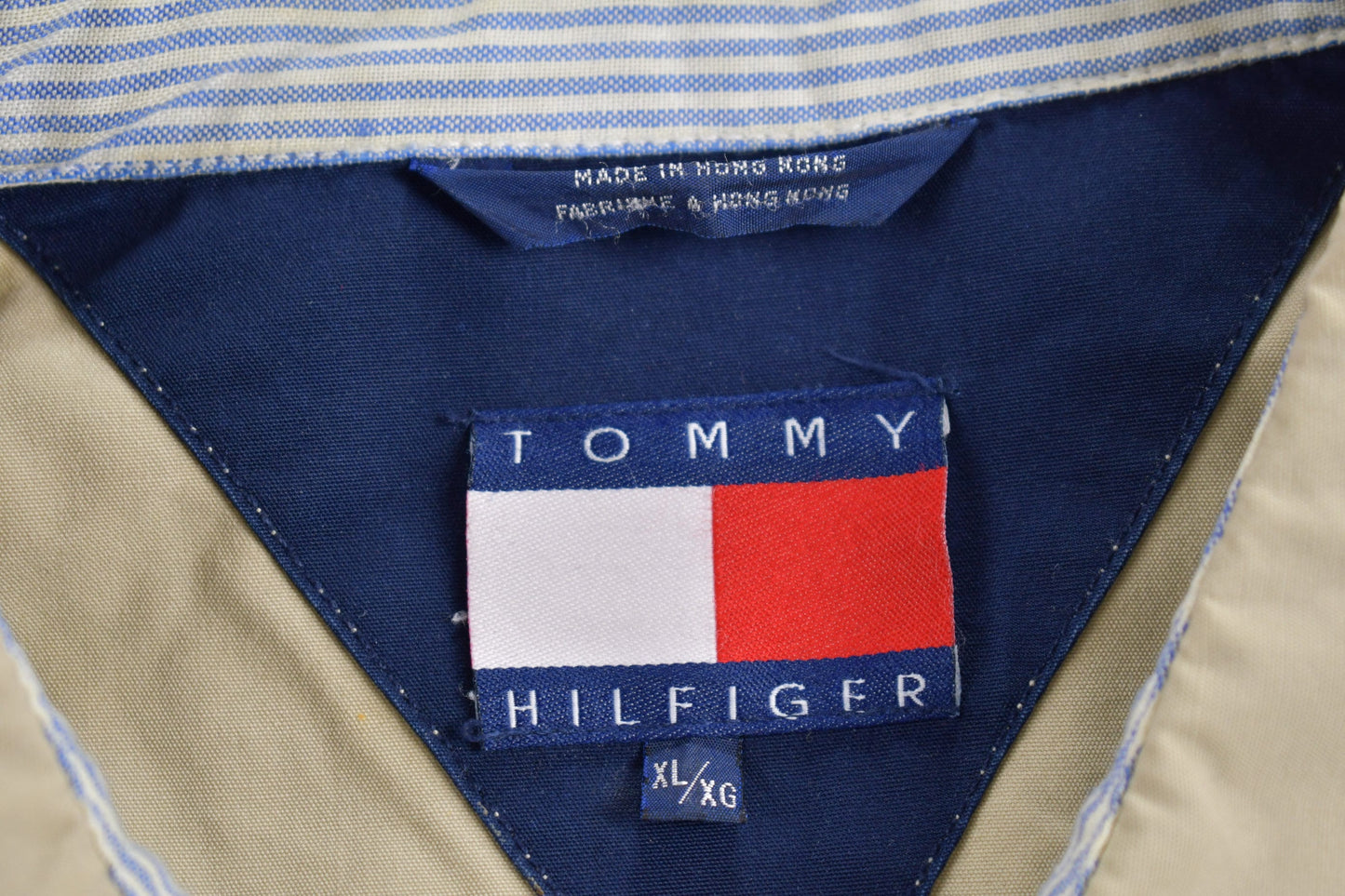 Vintage 1990s Tommy Hilfiger Harrington Windbreaker / Vintage Tommy / Streetwear / Crest / 90s Tommy Hilfiger Jacket / XL