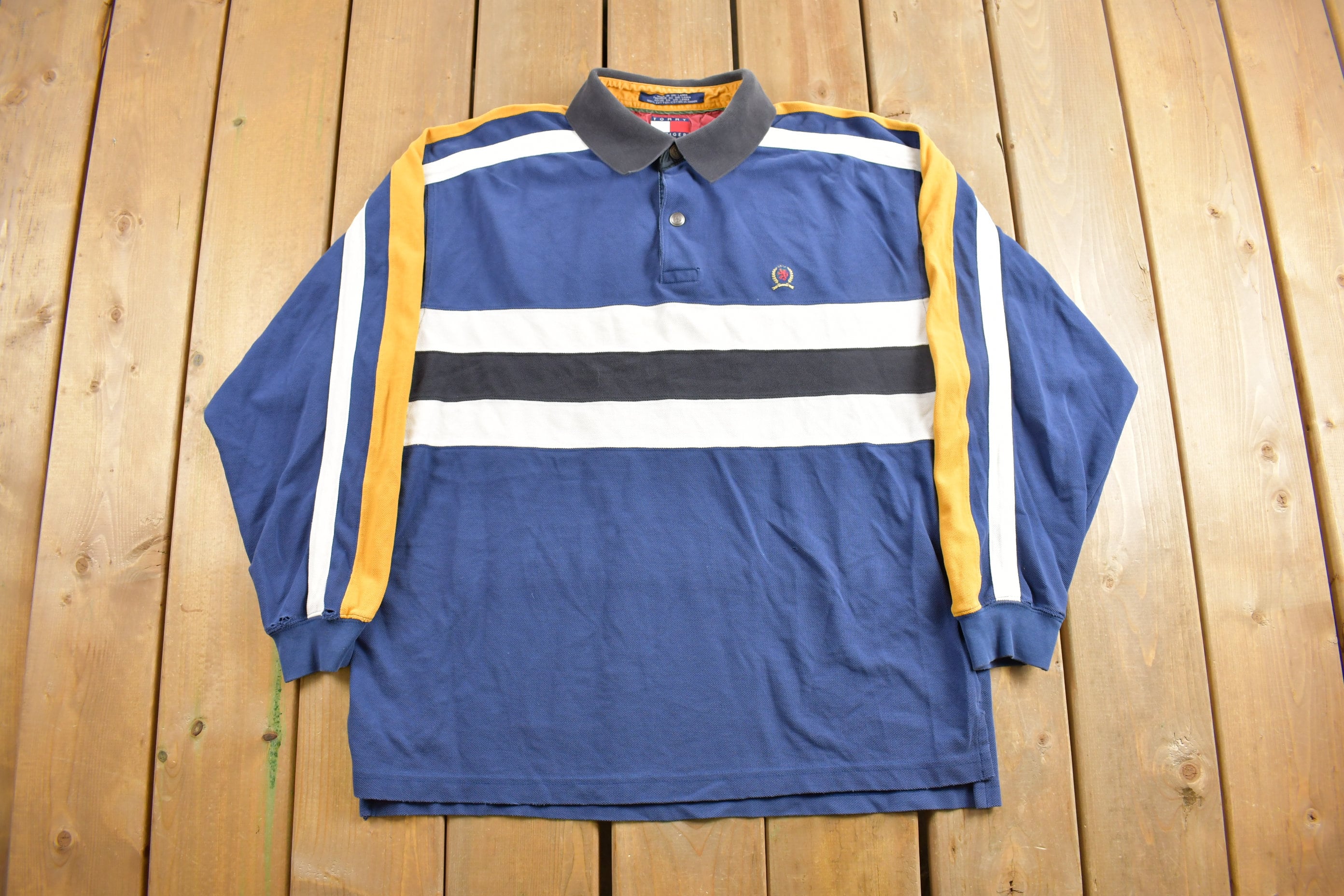 Tommy hilfiger crest clearance rugby shirt