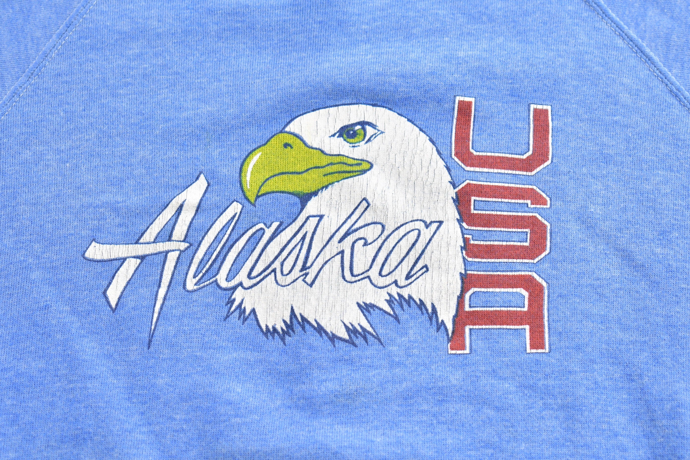 Vintage 1970s Alaska USA Eagle Graphic Crewneck Sweatshirt