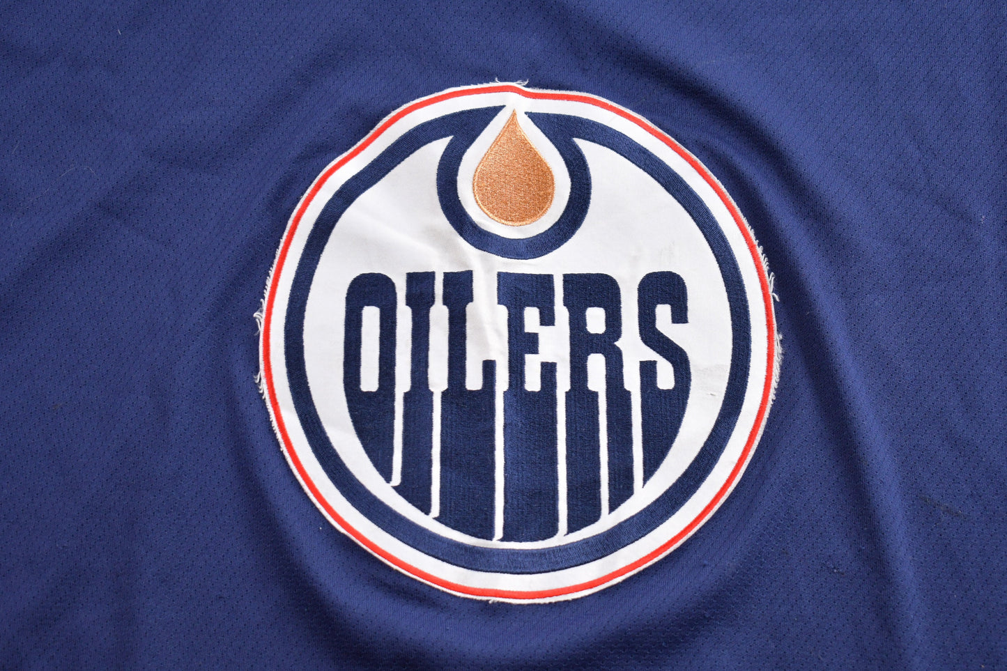 Vintage 1990s Edmonton Oilers NHL CCM Hockey Jersey / Sportswear / Embroidered / Athleisure / Made In Canada / Streetwear / Blank Jersey