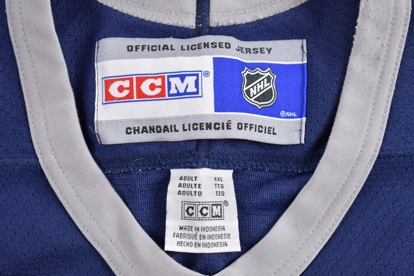 Vintage 1990s Edmonton Oilers NHL CCM Hockey Jersey / Sportswear / Embroidered / Athleisure / Made In Canada / Streetwear / Blank Jersey