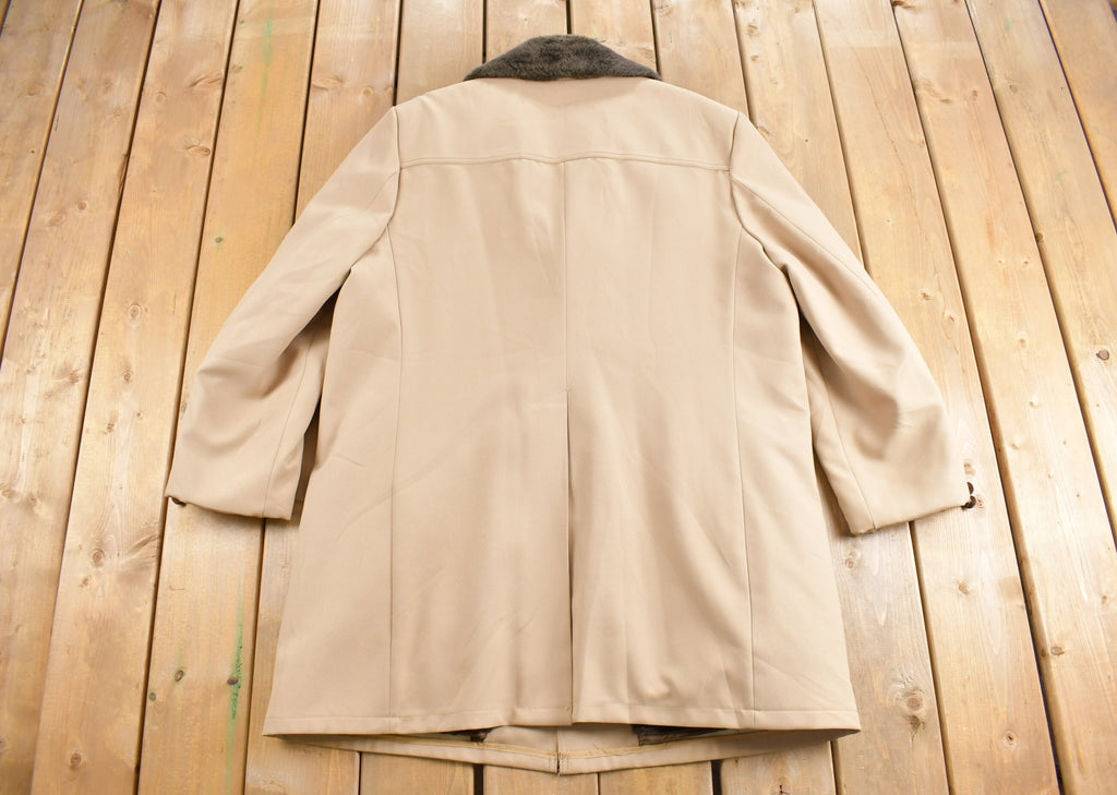 Vintage 1970s Campus Faux Fur Lined Jacket