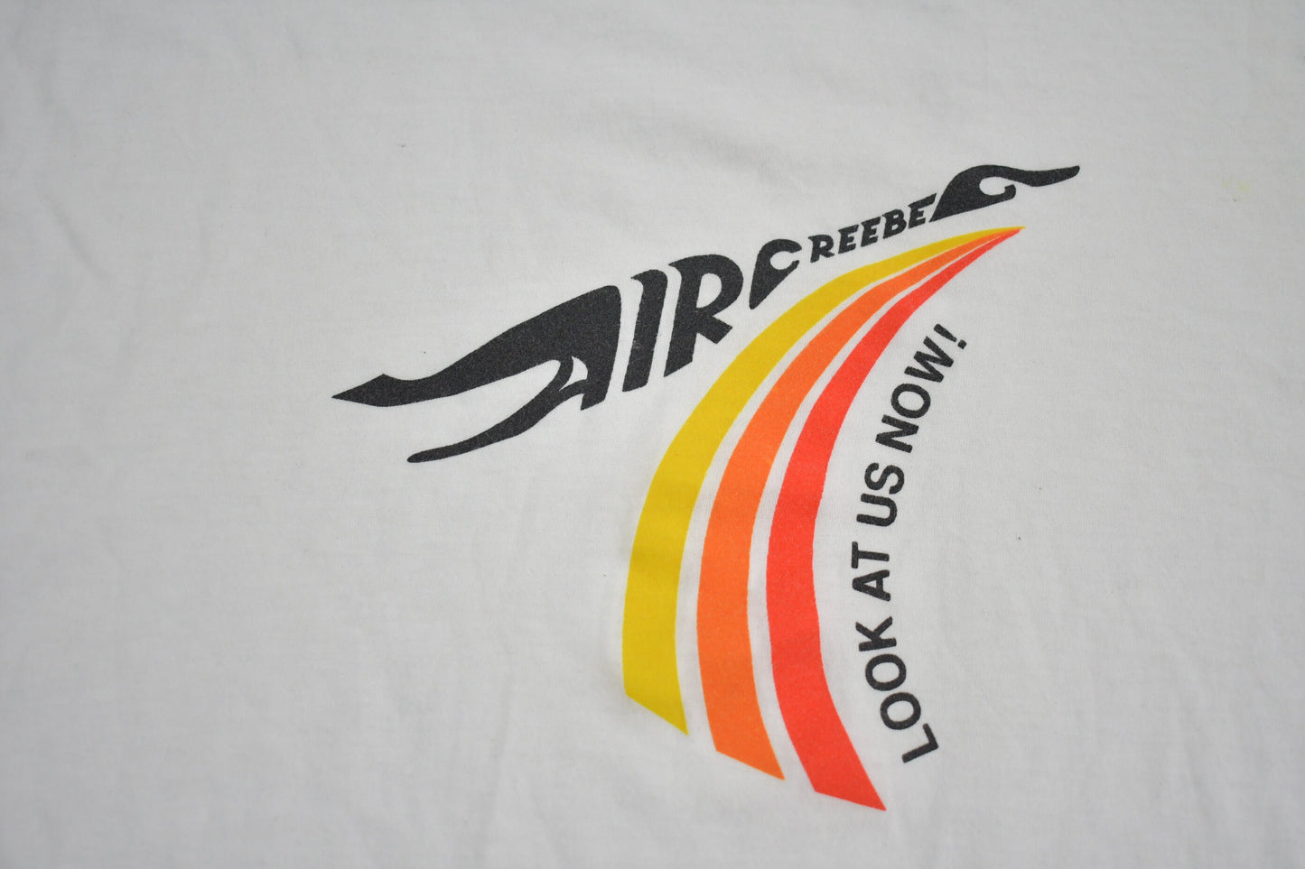 Vintage 1980s Air Creebec Graphic T Shirt / Vintage T Shirt / Airline Graphic Tee / Single Stitch / Made In Canada