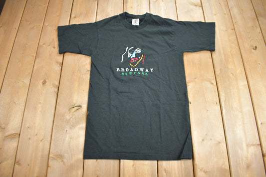 Vintage Y2K Broadway New York Embroidered T Shirt / Vintage T Shirt / Streetwear / Graphic Tee / Vintage Broadway