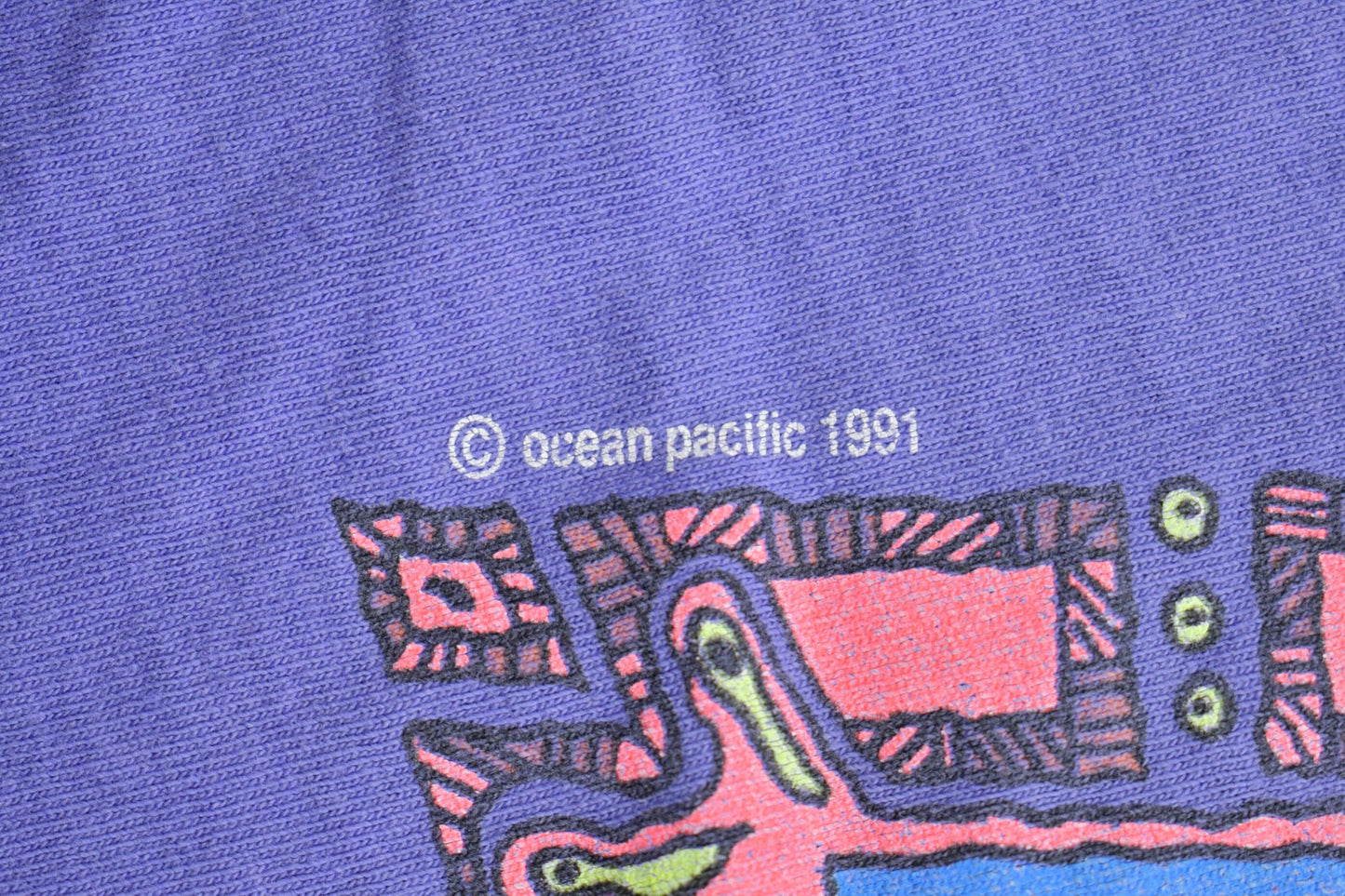 Vintage 1991 Ocean Pacific World Team Graphic T Shirt / Vintage T Shirt / Streetwear / Graphic Tee / Single Stitch / Made In USA