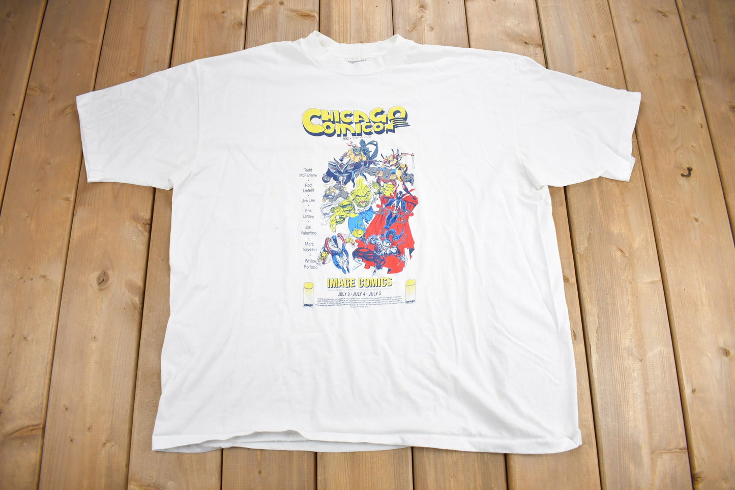 Vintage 1992 Chicago Comicon Promo T-shirt / Made In USA / Single Stitch / Rare Vintage / Vintage T-shirt / Premium Vintage