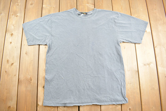 Vintage 1990s Blank Grey Windswept T Shirt / Vintage T Shirt / Streetwear / Blank Tee / Single Stitch / Made In Canada