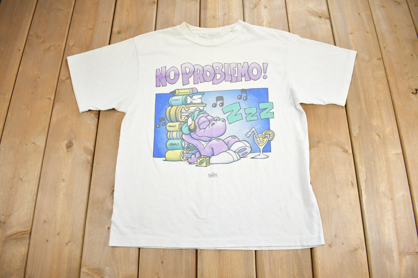 Vintage 1990s No Problemo Funny Graphic T Shirt / Vintage T Shirt / Streetwear / Graphic Tee / Single Stitch / Made In Canada