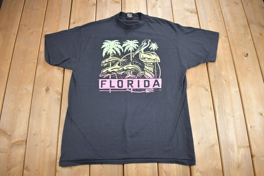 Vintage 1990s Florida Souvenir T Shirt / Streetwear / Made In USA / Vacation Tee / Travel T Shirt