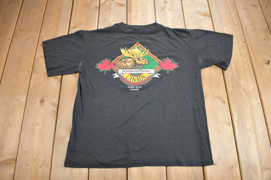 Vintage 1990s White River Canada Souvenir T Shirt / Streetwear / Made In Canada / Vacation Tee / Travel T Shirt / Single Stitch