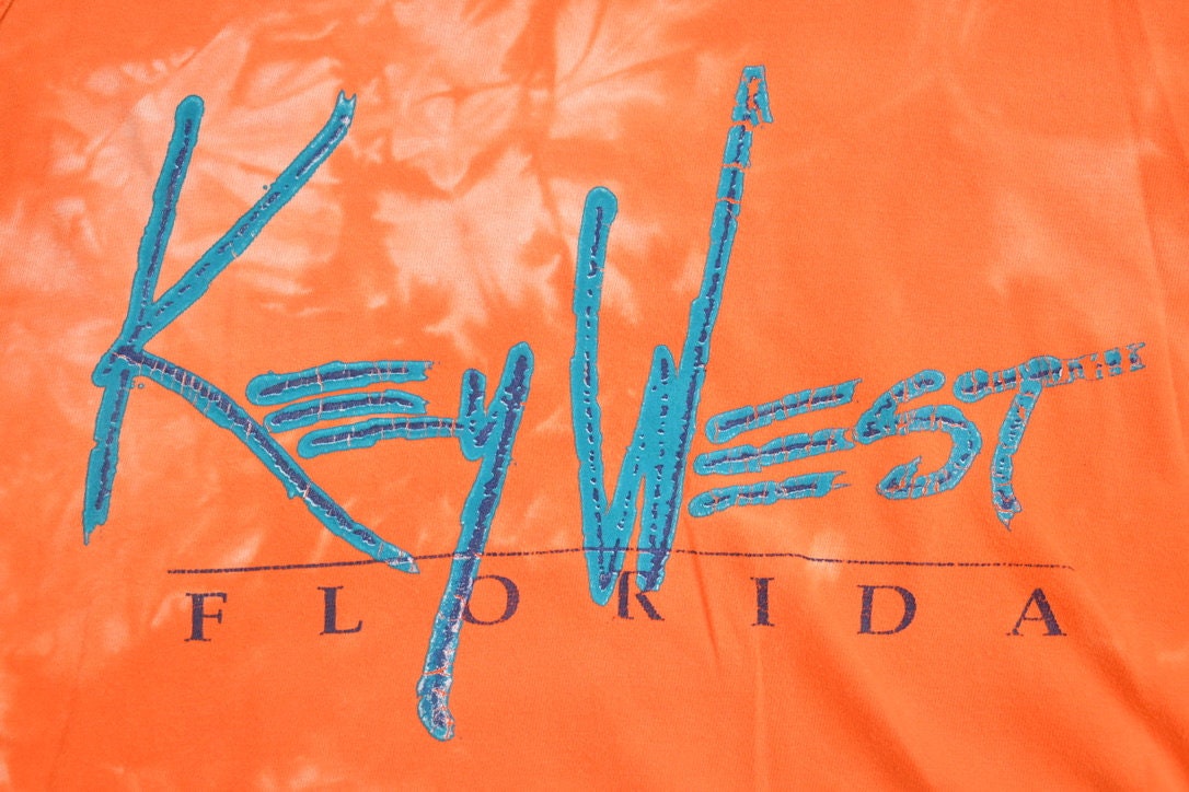 Vintage 1990s Key West Florida Souvenir Tank Top / Streetwear / Sleeveless / Vacation Tee / Travel T Shirt / Florida Shirt