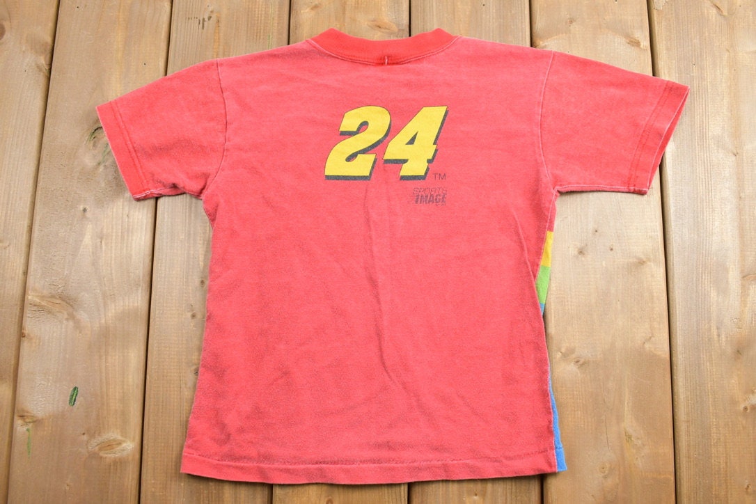 Vintage 1990s Jeff Gordon NASCAR Racing T-Shirt / Single Stitch / Racing Tee  / 90s Streetwear / Sportswear / Size 6/8