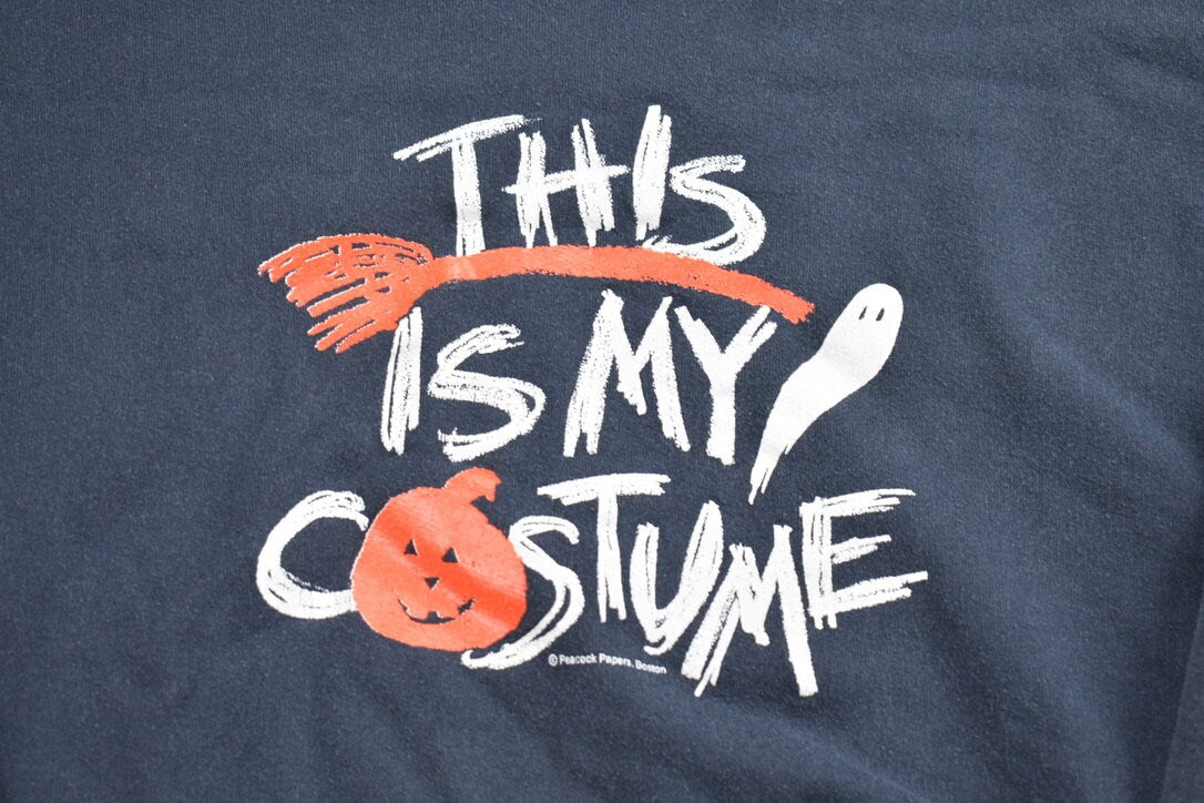 Vintage 1990s This Is My Costume Halloween Parody Crewneck Sweatshirt / 90s Crewneck / Made In USA /