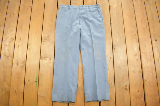 Vintage 1990s Blue Trousers Size 35 x 28 / American Vintage / Streetwear Fashion / Vintage Pants / True Vintage / Dress Pants