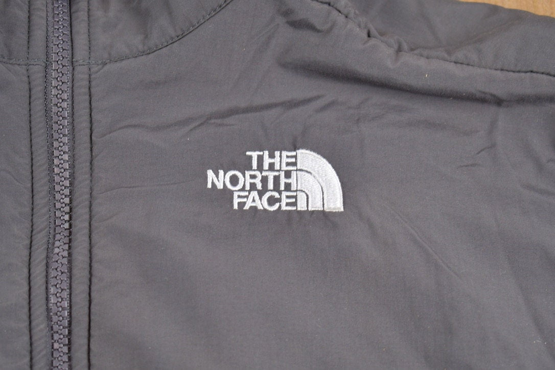 Vintage 1990s Navy Blue North Face Denali Fleece Boys Sweater / Full Zip / TNF / Streetwear / Athleisure / Outdoorsman / Blue Fleece