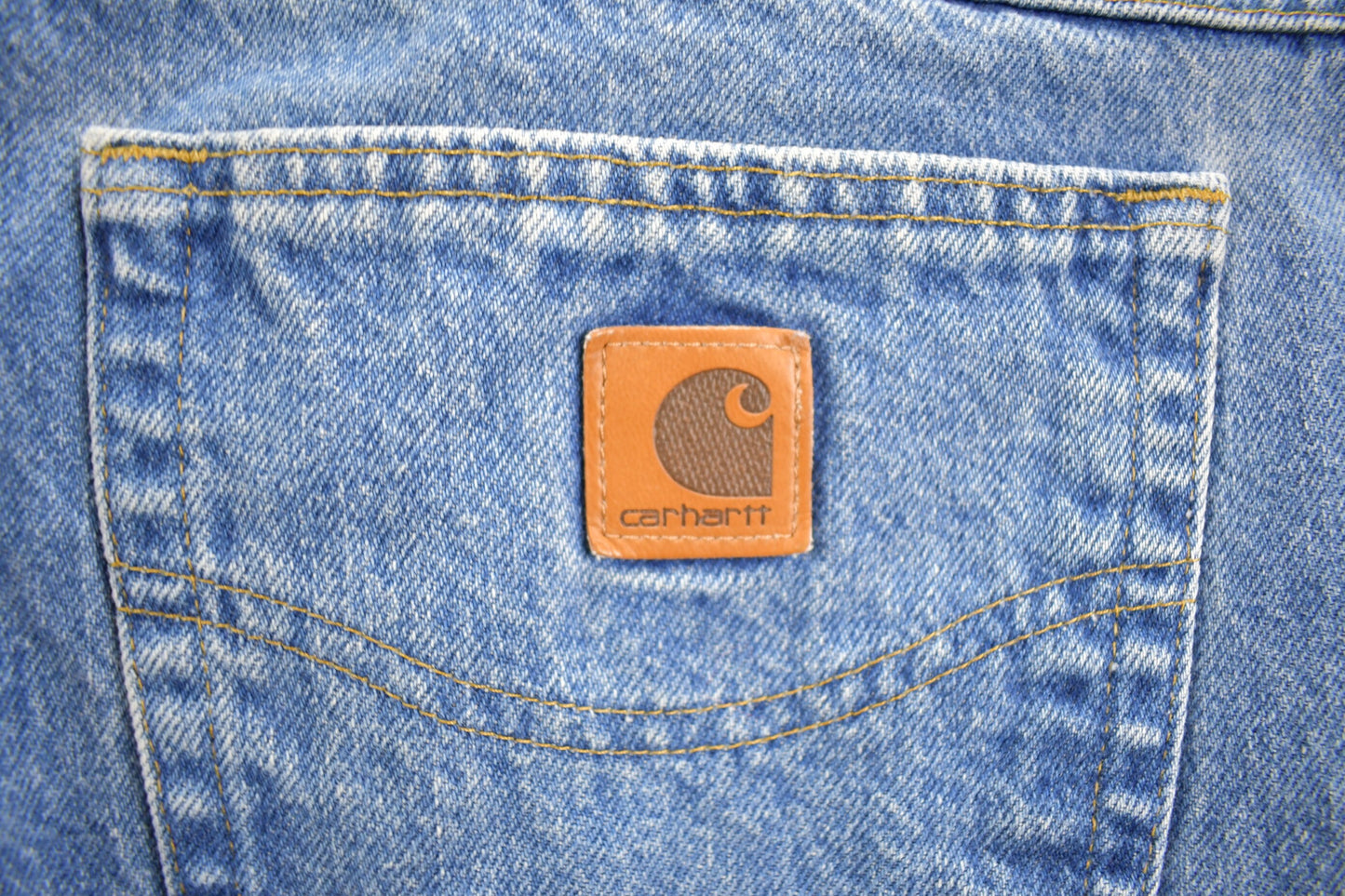 Vintage 1990s Carhartt Work Jeans Size 42 x 31 / 90s Carhartt / Light Wash / Distressed Carhartt / Vintage 90s Workwear