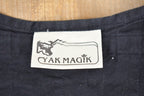 Vintage 1980s Yak Magik Woven Design Cardigan Sweater