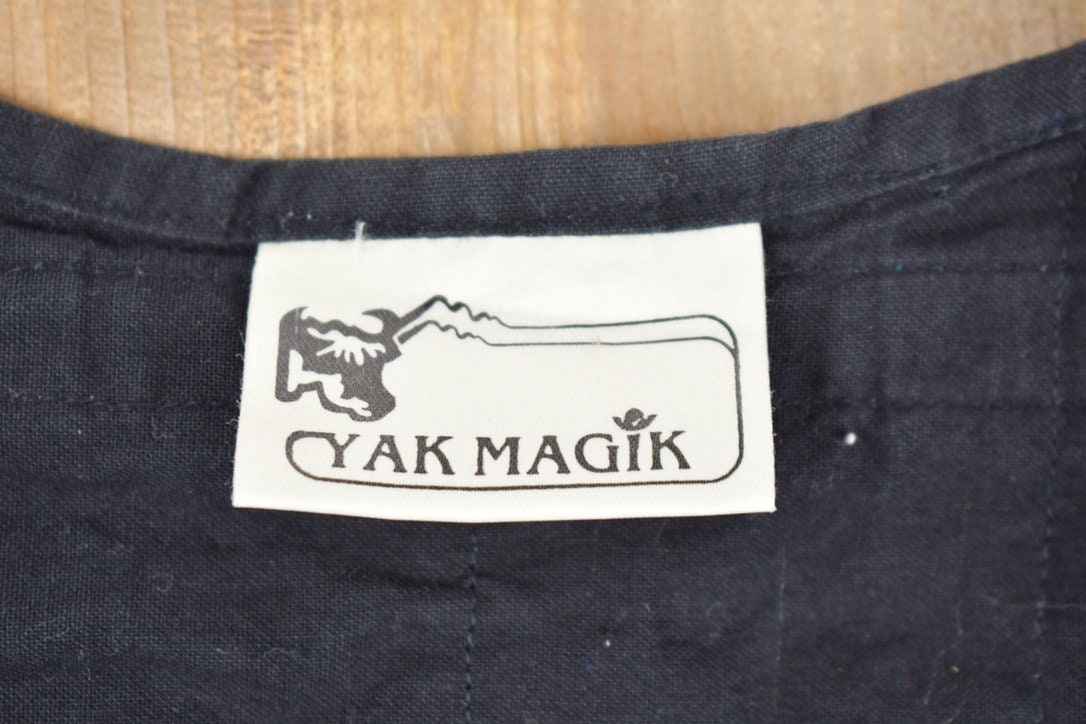 Vintage 1980s Yak Magik Woven Design Cardigan Sweater