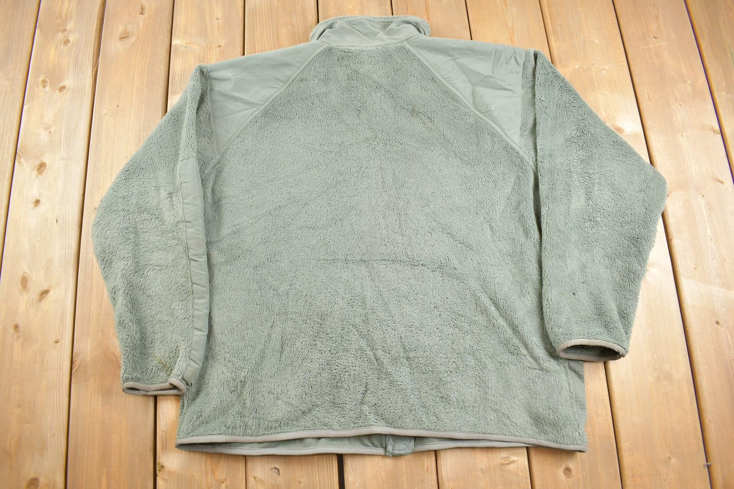 Vintage 1990s US Military Cold Weather Fleece Sweater / US Army / Gen III / Army Jacket / Polartec / Deep Pile Fleece / Size Large Regular