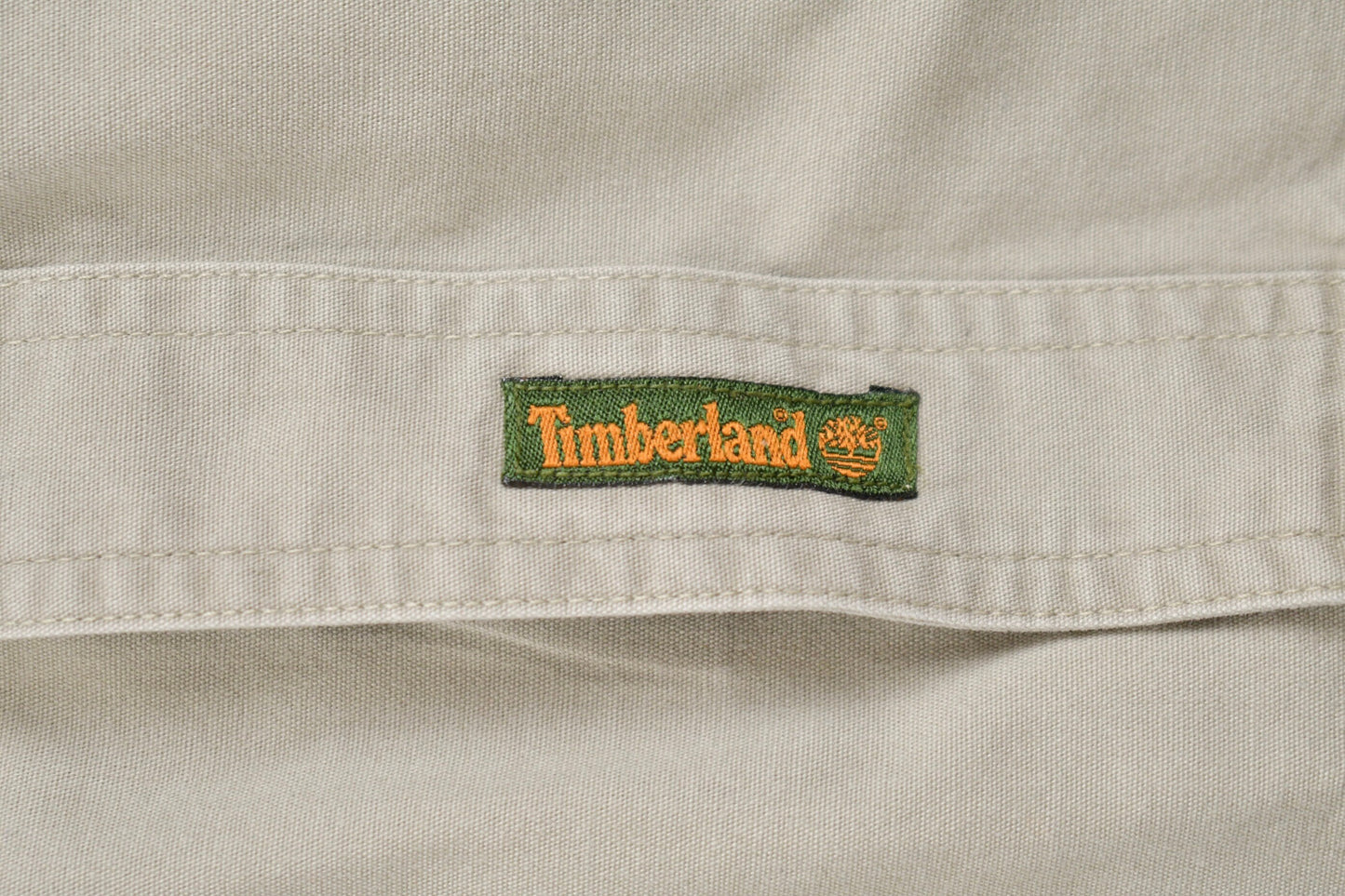 Vintage 1990's Button Up Timberland Shirt / 1990's Timberland Button Up / Vintage Flannel / Casual Wear / Workwear / Beige Button Up