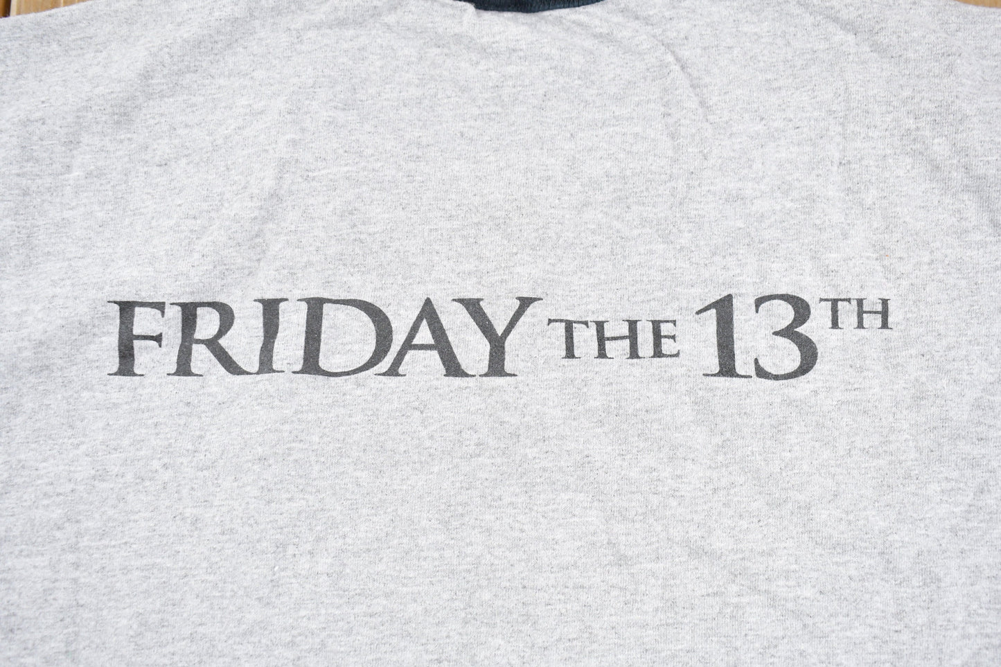 Vintage 1990s Friday The 13th Camp Crystal Lake Movie Promo T-shirt / Vintage Movie Tee / Ringer Tee / Rare Vintage