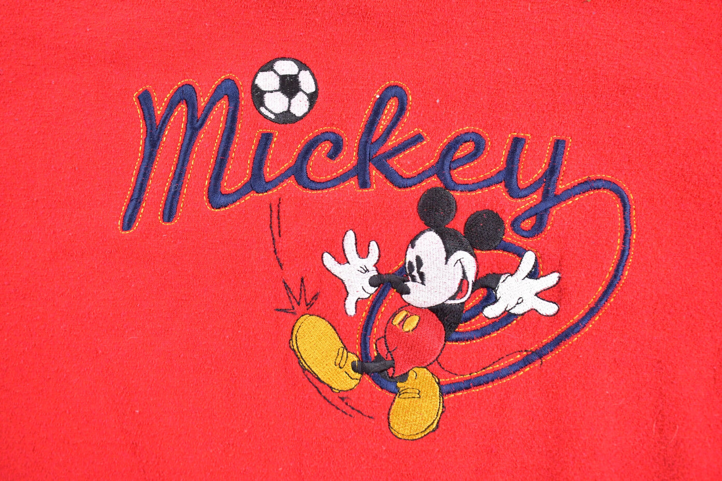 Vintage 1990s Mickey Mouse Soccer Crewneck Sweatshirt / 90s Crewneck / Soccer Sweater / Streetwear / 90s Mickey Mouse