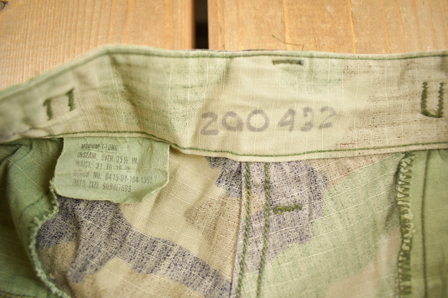 Vintage 1986 US Army Woodland Camouflage Cargo Pants Size 26 - 34 x 34.5 / Army Pants / Military Pant's / Vintage Cargos