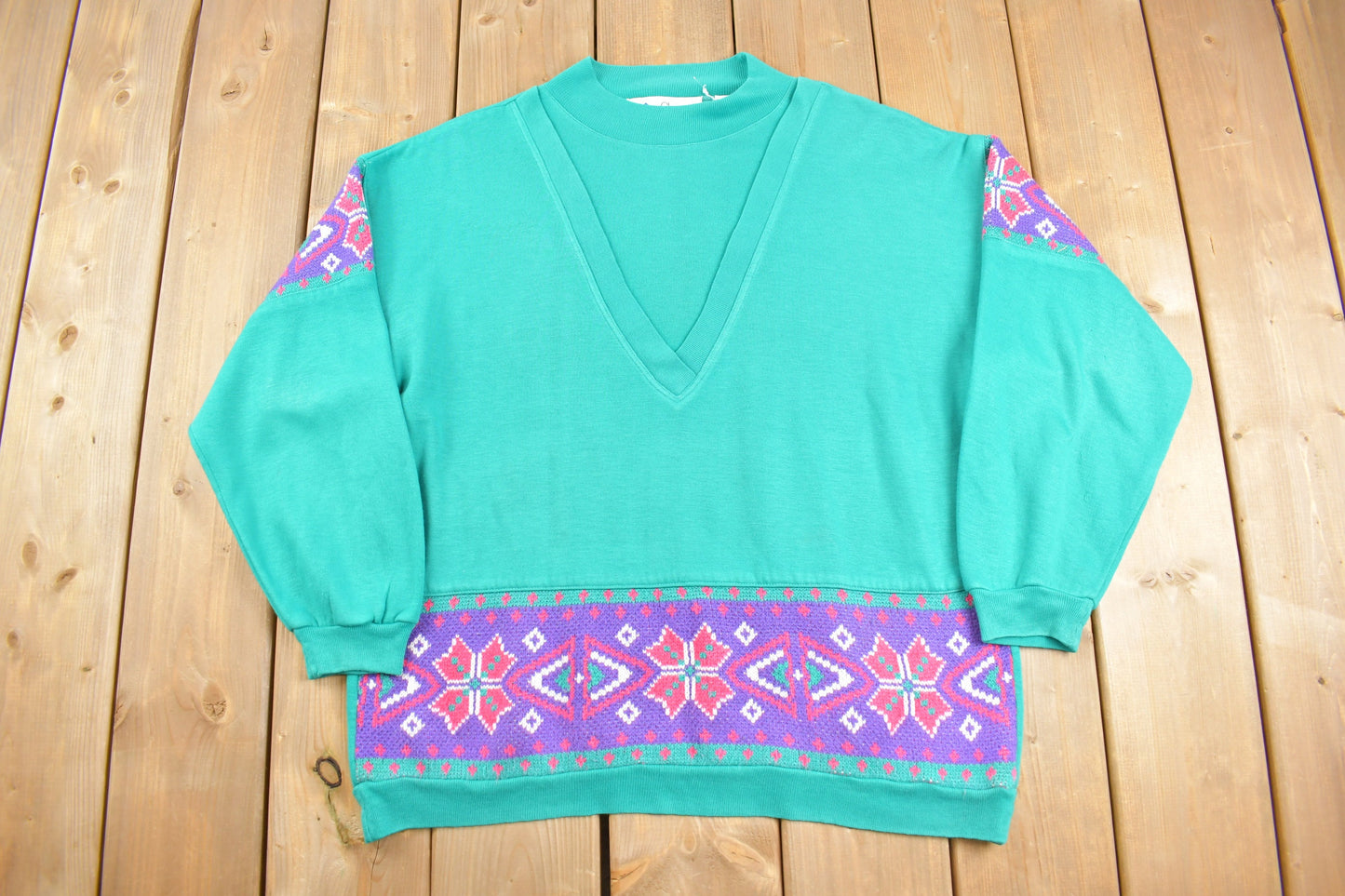 Vintage 1990s The Classics By Eileen & Co Crewneck Sweatshirt / 90s Crewneck / 80s Style / Essential / Grandma Sweater