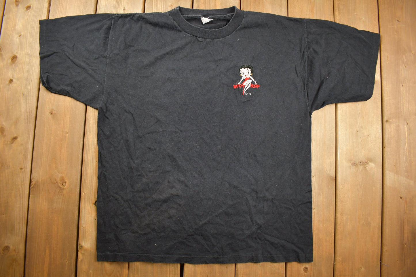 Vintage 1990s Betty Boop Embroidered Cartoon T-Shirt / Made In USA / Vintage Boop / Single Stitch