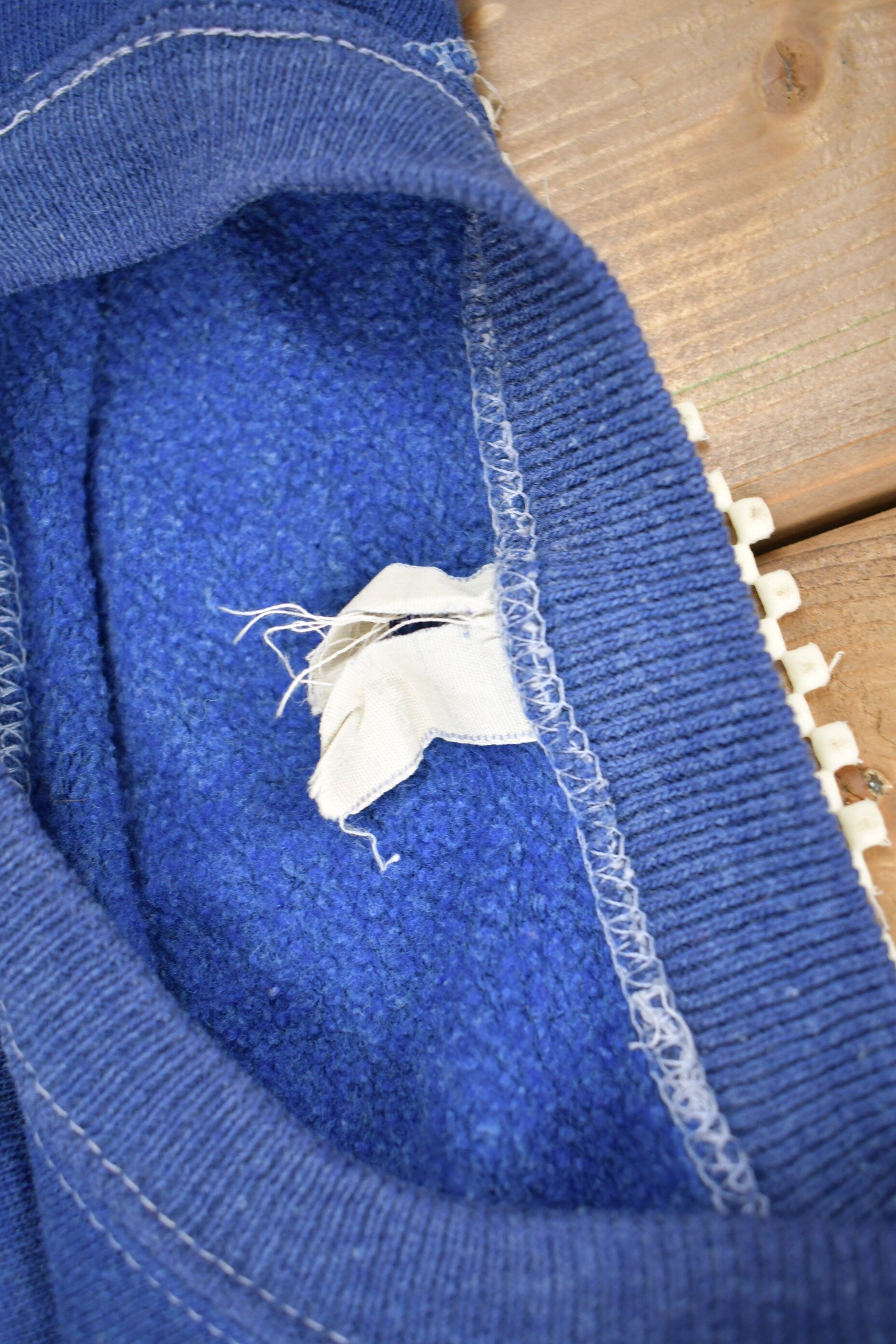 Vintage 1960s Blank Blue Short Sleeve Raglan Sweatshirt
