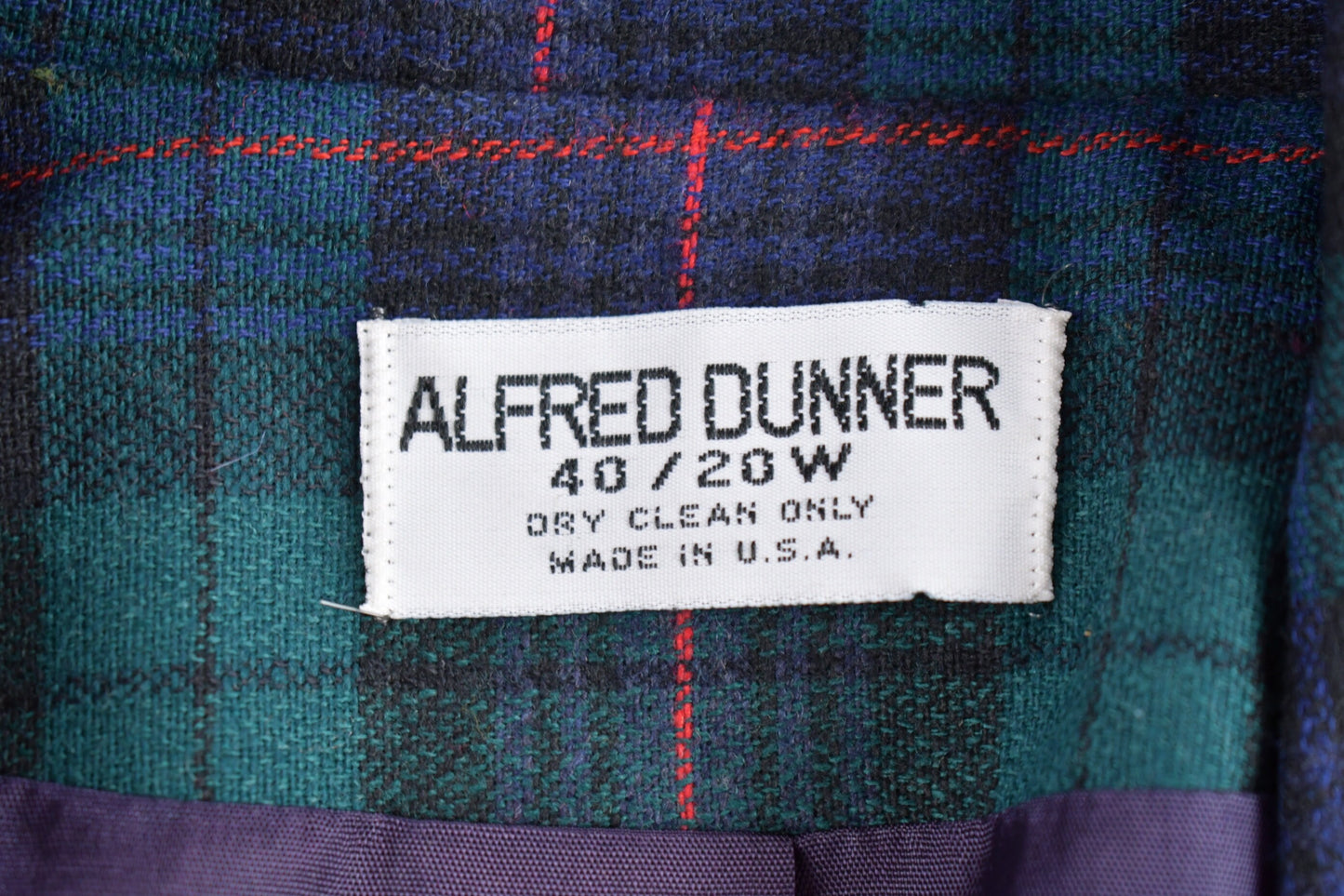 Vintage 1990s Alfred Dunner Plaid Blazer Jacket / Sport Coat  / Vintage 90s Blazer / Suit Jacket / Spring Jacket / Wool Blazer