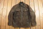 Vintage 1990s Dabaisha Brown Suede Jacket