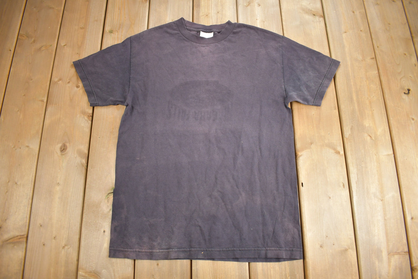 Vintage 1990s Very Faded Graphic T Shirt / Vintage T Shirt / Streetwear / Graphic Tee / Sun Dyed