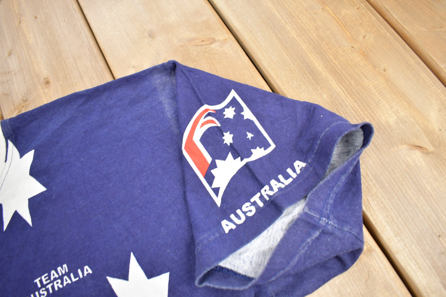 Vintage 1990s Team Australia Australian Flag All Over Print Graphic T Shirt / Vintage T Shirt / Streetwear / Graphic Tee / Flag Shirt