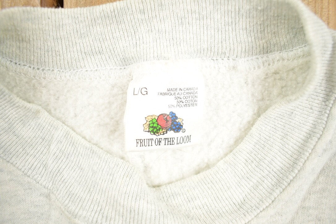 Vintage 1992 Track and Field OFSAA Graphic Fruit Of The Loom Crewneck Sweatshirt / 90s Crewneck / Made In Canada / Streetwear /