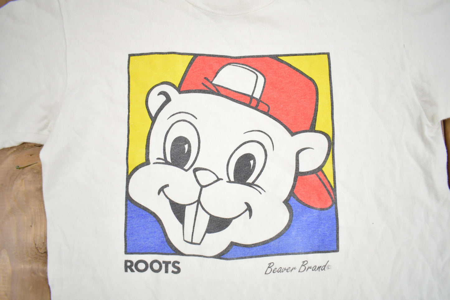 Vintage 1990s Roots Beaver Brand Graphic Youth T-Shirt / Single Stitch / Made In Canada / Vintage Roots