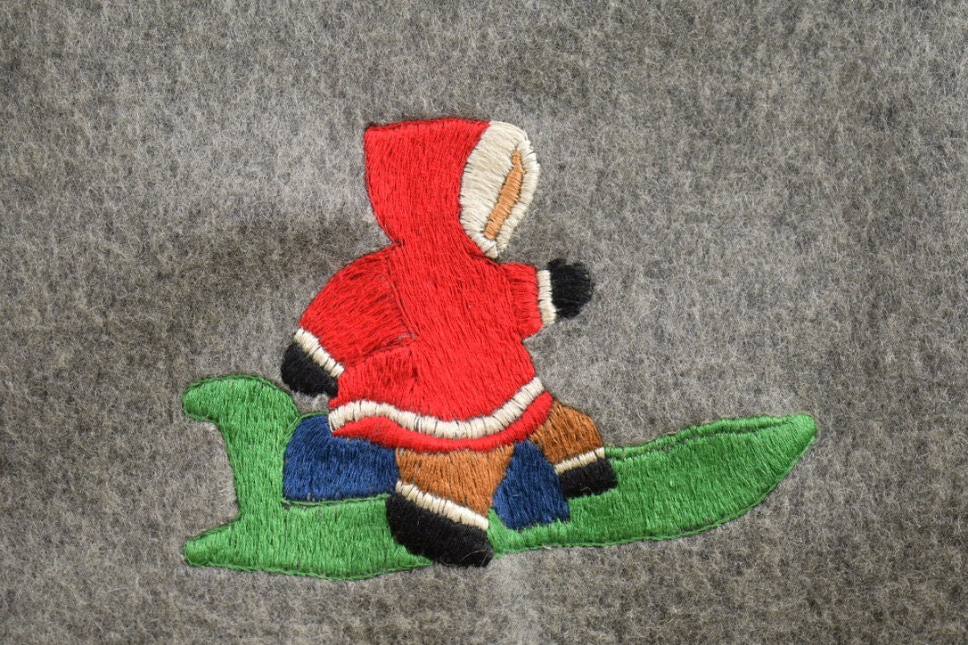 Vintage 1970s Wool Embroidered Parka Jacket