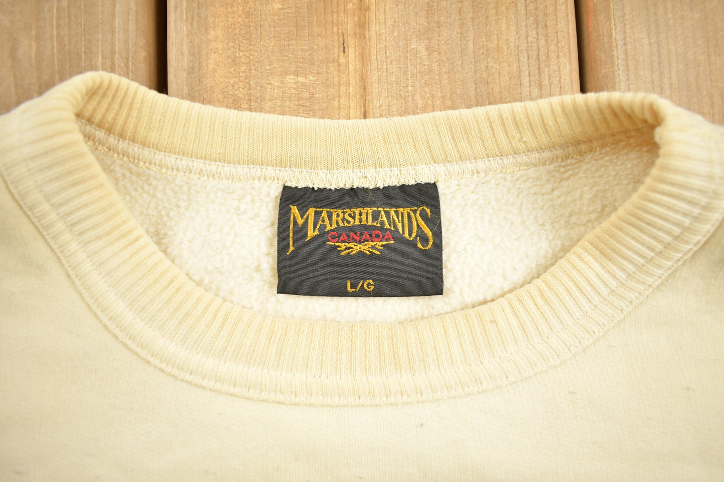 Vintage 1990s Canadian Marshlands Deer Crewneck Sweater / Embroidered / Vintage Sweatshirt / Outdoorsman / Wilderness / Made In Canada