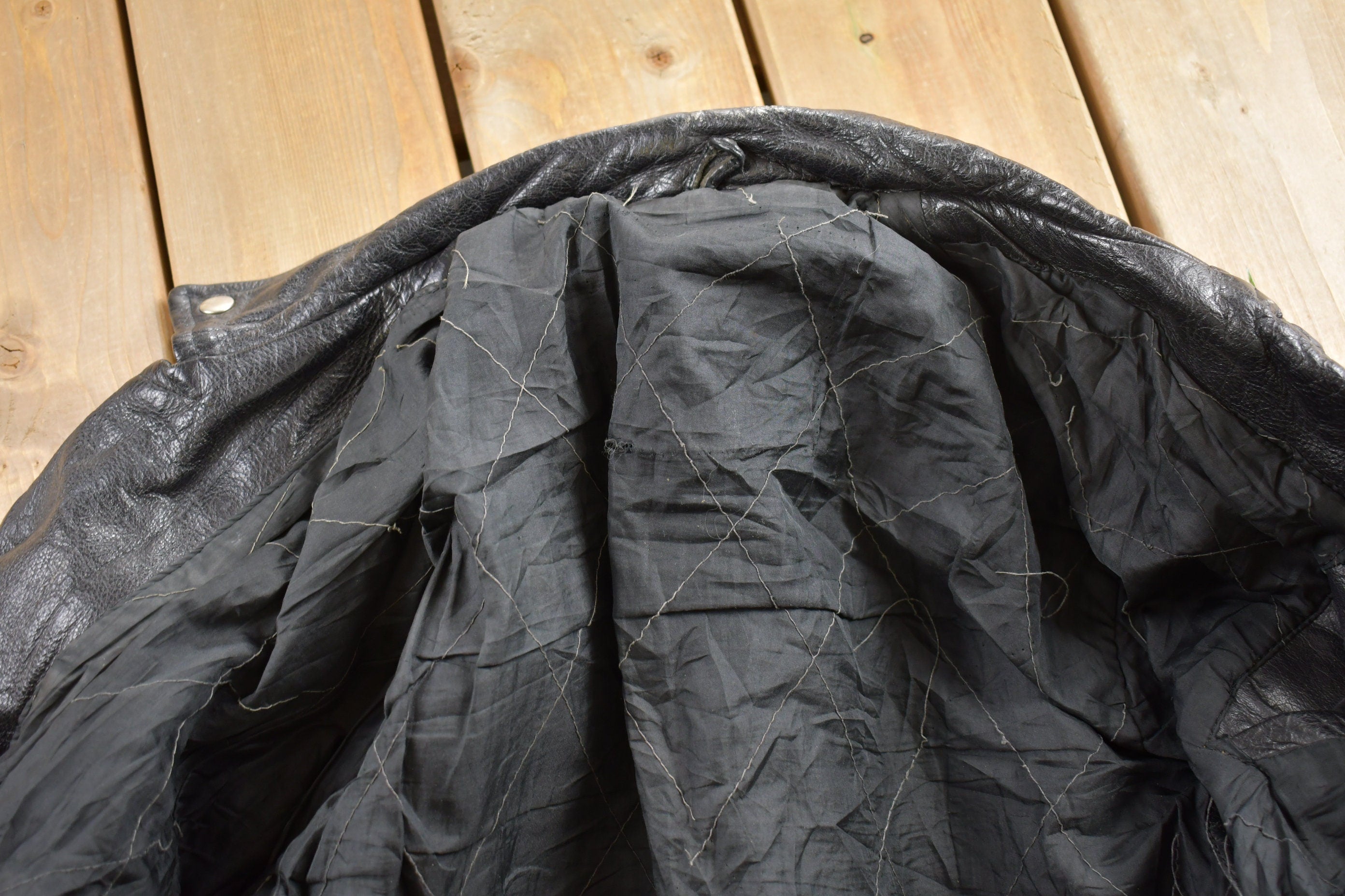 Vintage 1990s Leather Biker Jacket