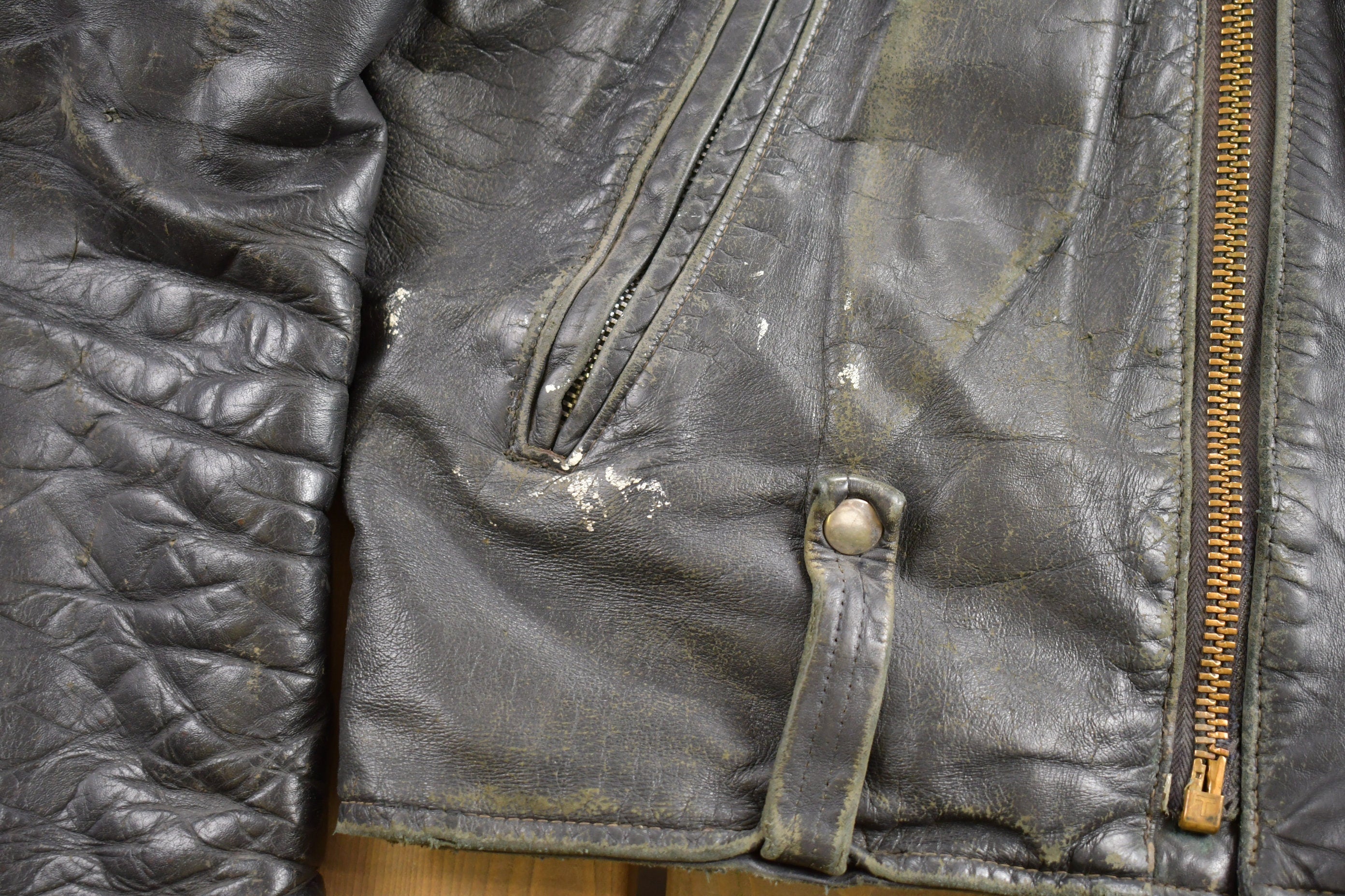 Vintage 1970s Harley AMF Leather Biker Jacket